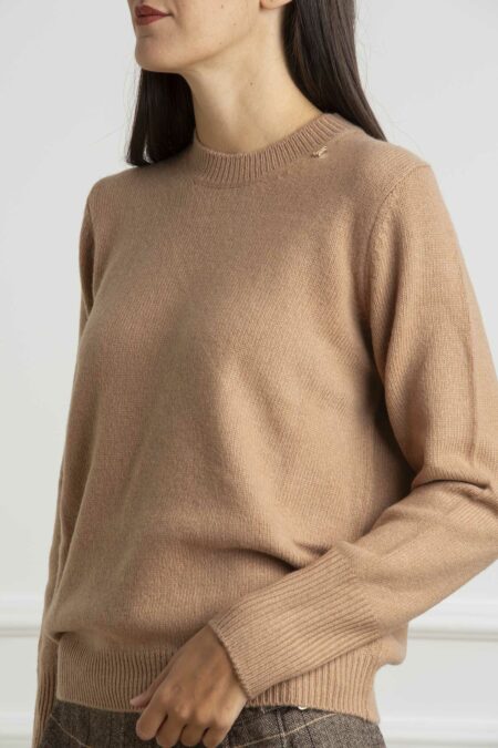 LIU JO-MAGLIA CHIUSA M/L-LJCF4462MA210 CAMEL XS