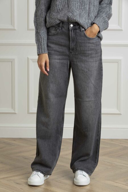 LIU JO-PANTALONE BAGGY WIDE LEG REG.W.-LJUF4129DS048 GREY 28