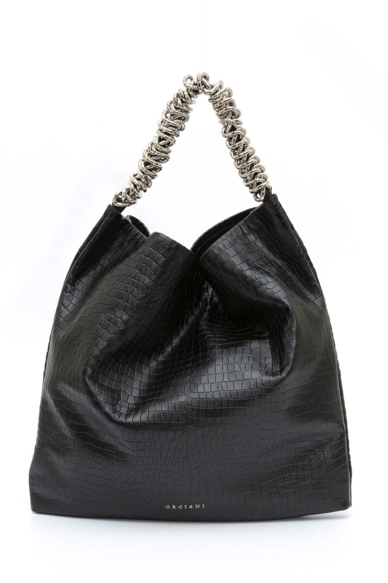 ORCIANI-BORSA IN PELLE COCCO NAPPA-ORB02172CCN NERO TU