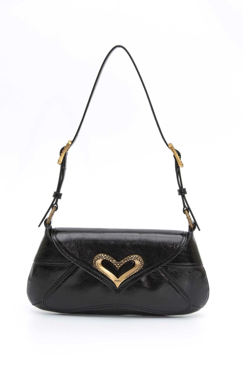 PINKO-BORSA SHOULDER CLASSIC FL PELLE-PK103763A1EO NERO TU