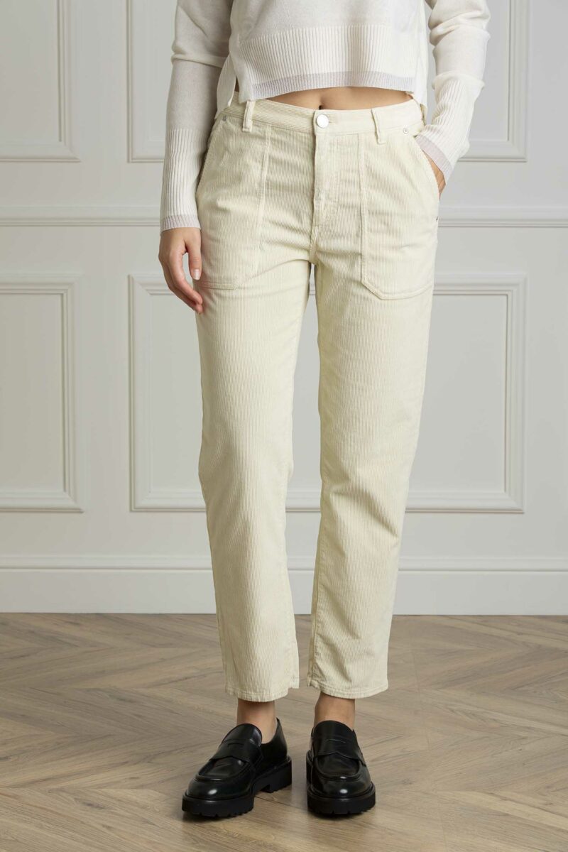 PINKO-DENIM CHINO SNOW WASH-PKCLOEA4 BIANCO 29