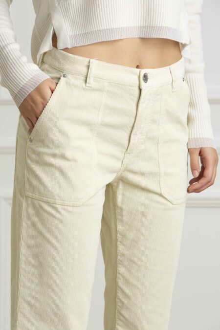 PINKO-DENIM CHINO SNOW WASH-PKCLOEA4 BIANCO 29