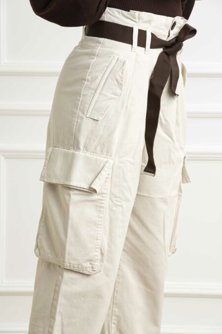 PINKO-PANTALONE GABARDINA-PKRONFAREA4 BIANCO 44