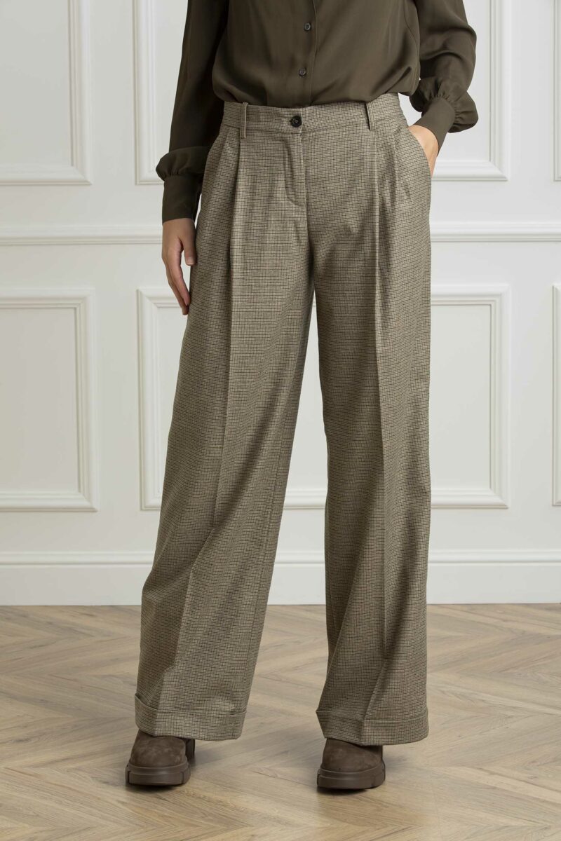 PINKO-PANTALONE VASETTO FLANELLA-PKVASETTO CAMMELLO 40