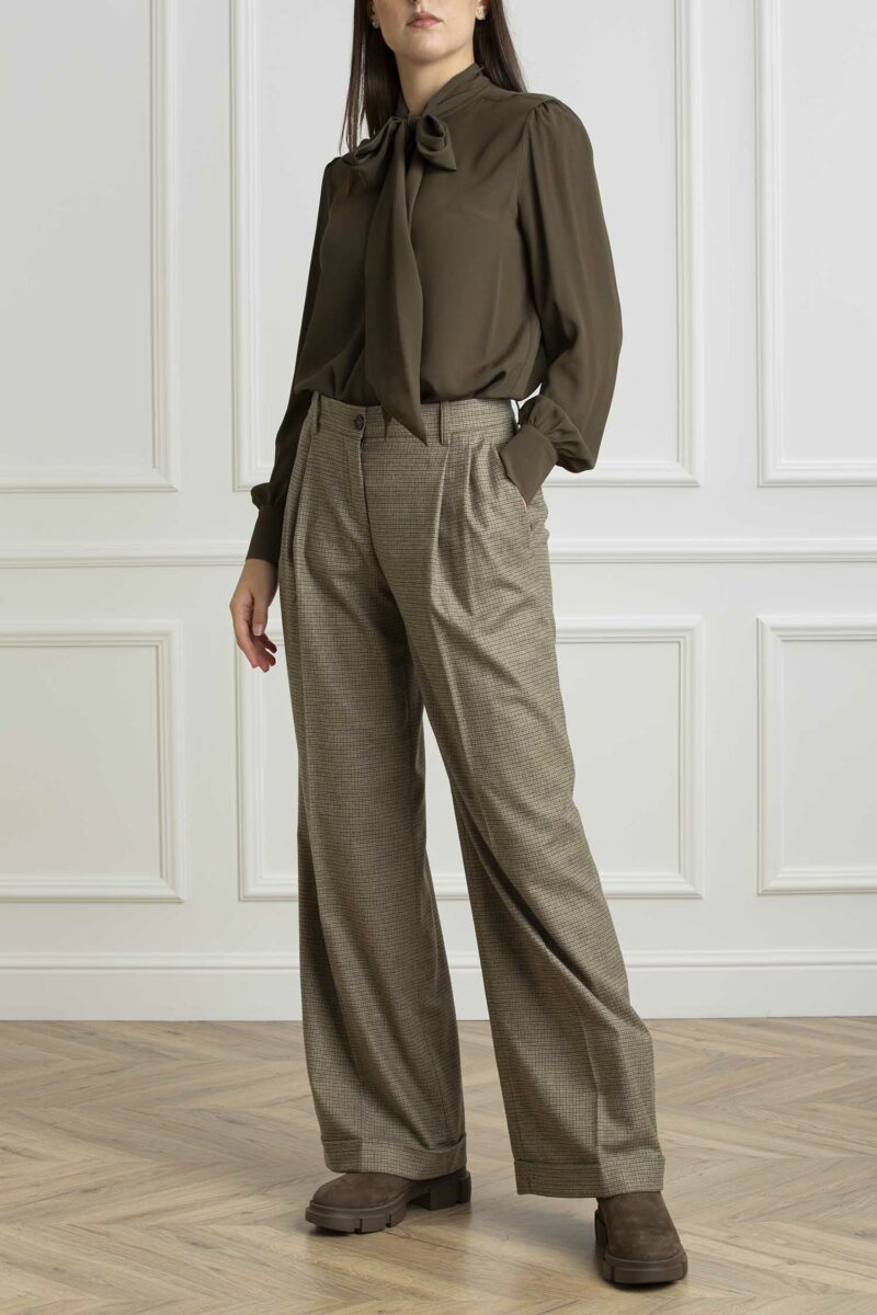 PINKO-PANTALONE VASETTO FLANELLA-PKVASETTO CAMMELLO 40