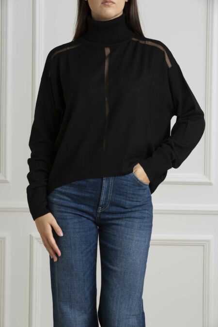 PATRIZIA PEPE-MAGLIA CROPPED-PP2K0283KM36 NERO 2