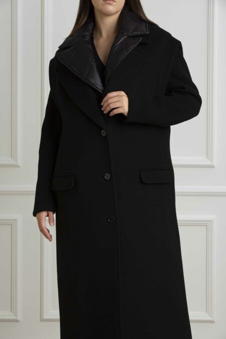 PATRIZIA PEPE-CAPPOTTO CON INTERNO STACCABILE-PP2O0153A490 NERO 42