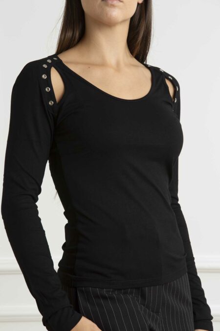 PATRIZIA PEPE-T-SHIRT M/L-PP8M1641J202 NERO 2