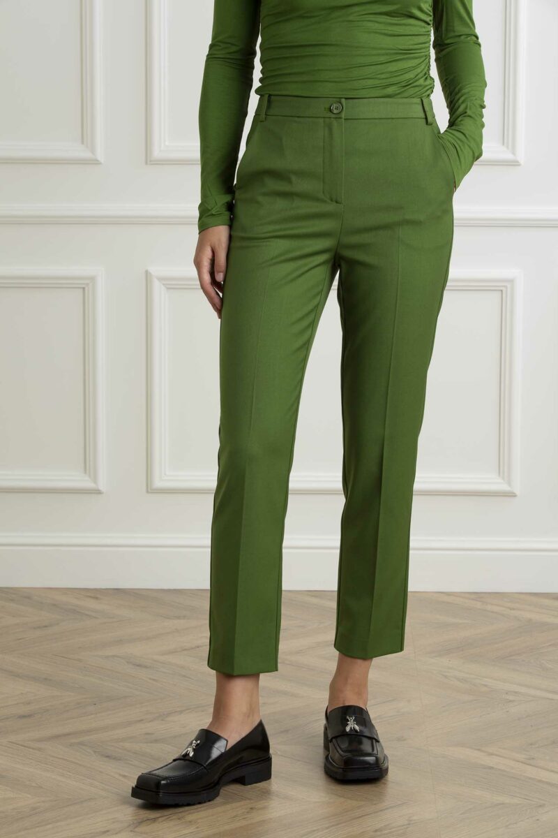 PATRIZIA PEPE-PANTALONE SIGARETTA-PP8P0614A106 GREEN 42