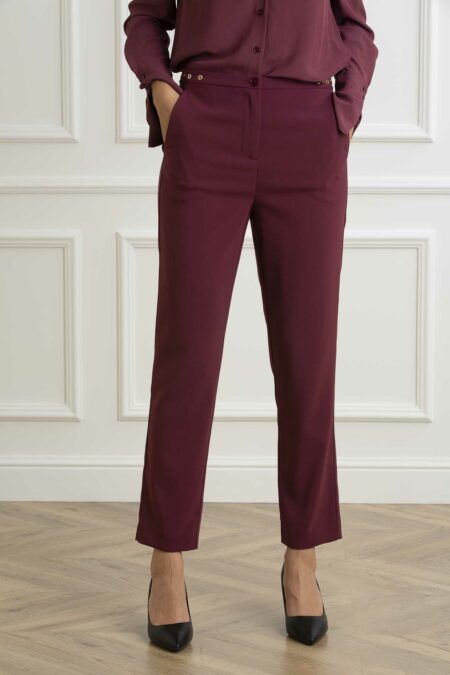 PATRIZIA PEPE-PANTALONE SIGARETTA-PP8P0655A6F5 PRUGNA 44