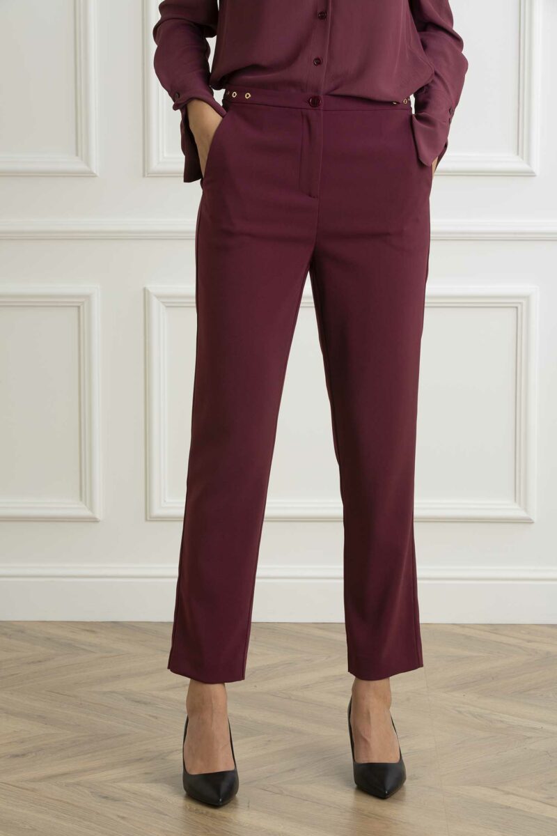 PATRIZIA PEPE-PANTALONE SIGARETTA-PP8P0655A6F5 PRUGNA 44