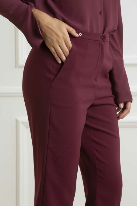 PATRIZIA PEPE-PANTALONE SIGARETTA-PP8P0655A6F5 PRUGNA 44