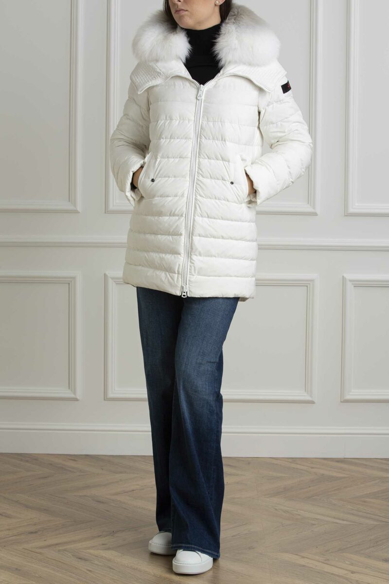 PEUTEREY-PARKA DONNA FUR-PYITOKAMLFURA4 BIANCO 42