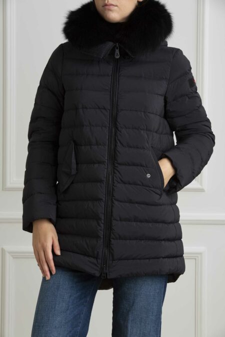 PEUTEREY-PARKA DONNA FUR-PYITOKAMLFURA4 NERO 44