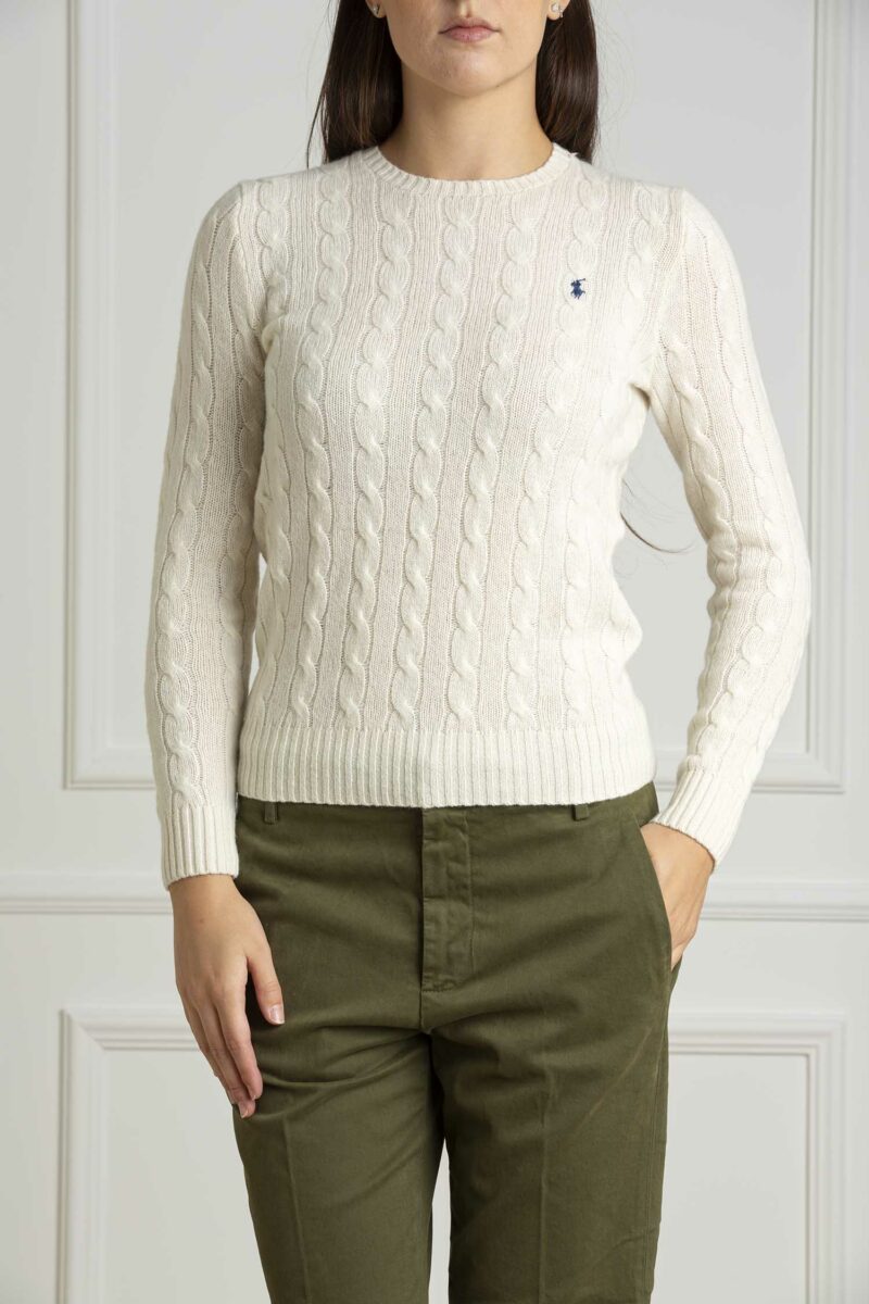 RALPH LAUREN-MAGLIA M/L JULIANNA-RL910421A24 CREAM XS