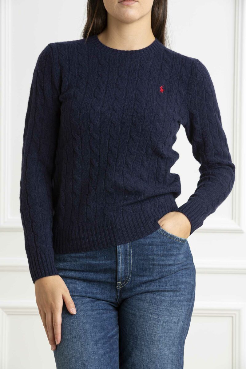 RALPH LAUREN-MAGLIA M/L JULIANNA-RL910421A24 NAVY XS