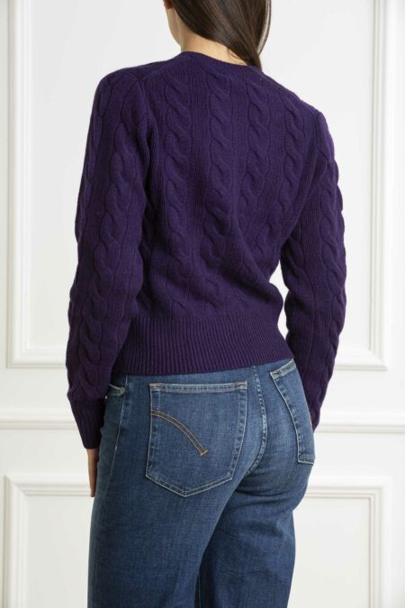 RALPH LAUREN-CARDIGAN  M/L-RL910443A24 PURPLE S