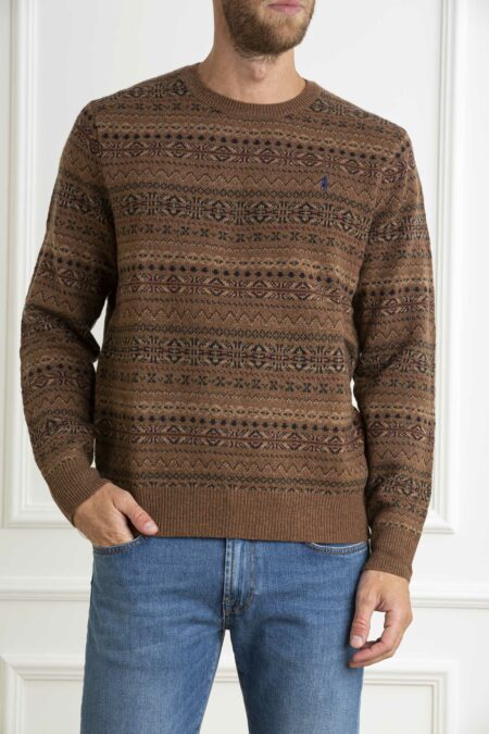 RALPH LAUREN-PULLOVER MANICA LUNGA-RL948862 CAMEL XL