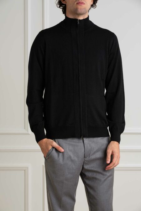 ALPHA-BLOUSON ZIP M/L 100% MERINOS-APAU7025E NERO 54