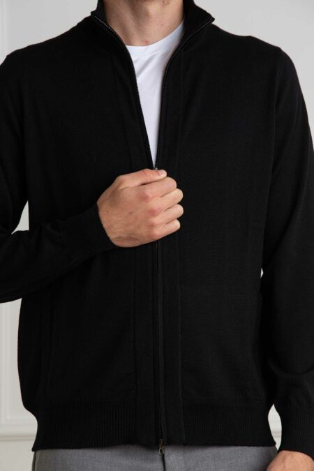 ALPHA-BLOUSON ZIP M/L 100% MERINOS-APAU7025E NERO 54