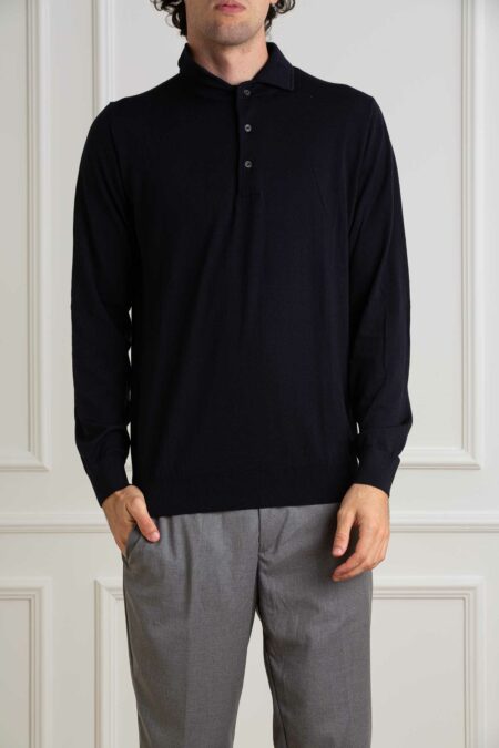 ALPHA-POLO M/L COLLO COSTRUITO-APFE6317B NOTTE 56