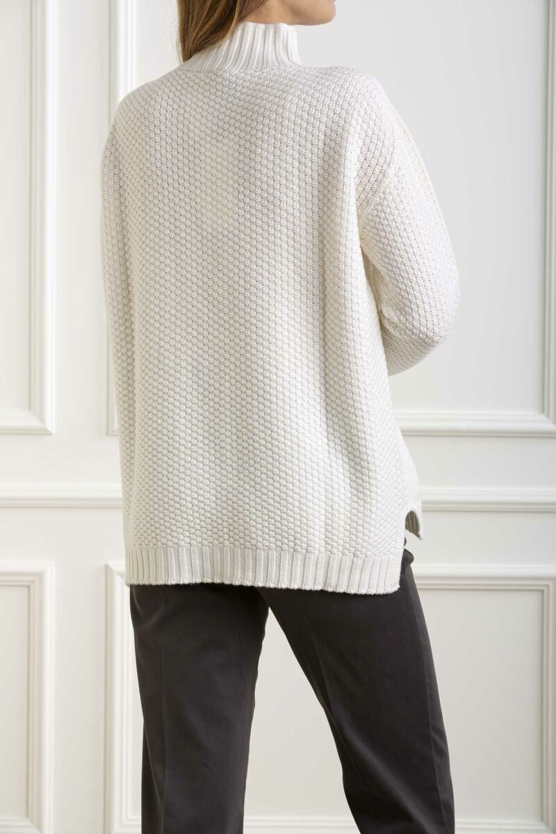 AROVESCIO-MAGLIA COLLO CRATERE FISHER. MERINOS-AROW8039 WHITE 44