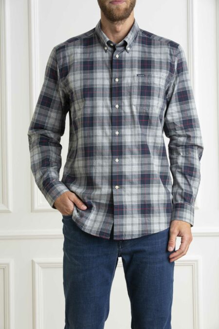 BARBOUR-CAMICIAWETHERAM TAILORED SHIRT-BBMSH4982MSH GRANITE XXL