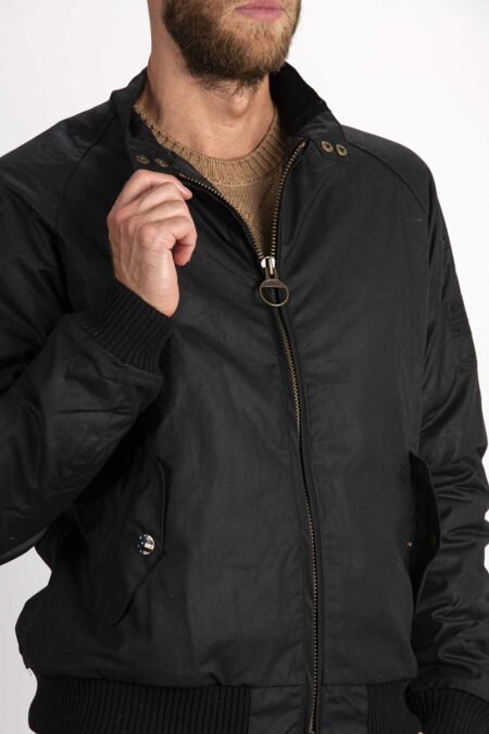 BARBOUR-BOMBER MERCHANT WAX-BBMWX0465A3 BLACK XL