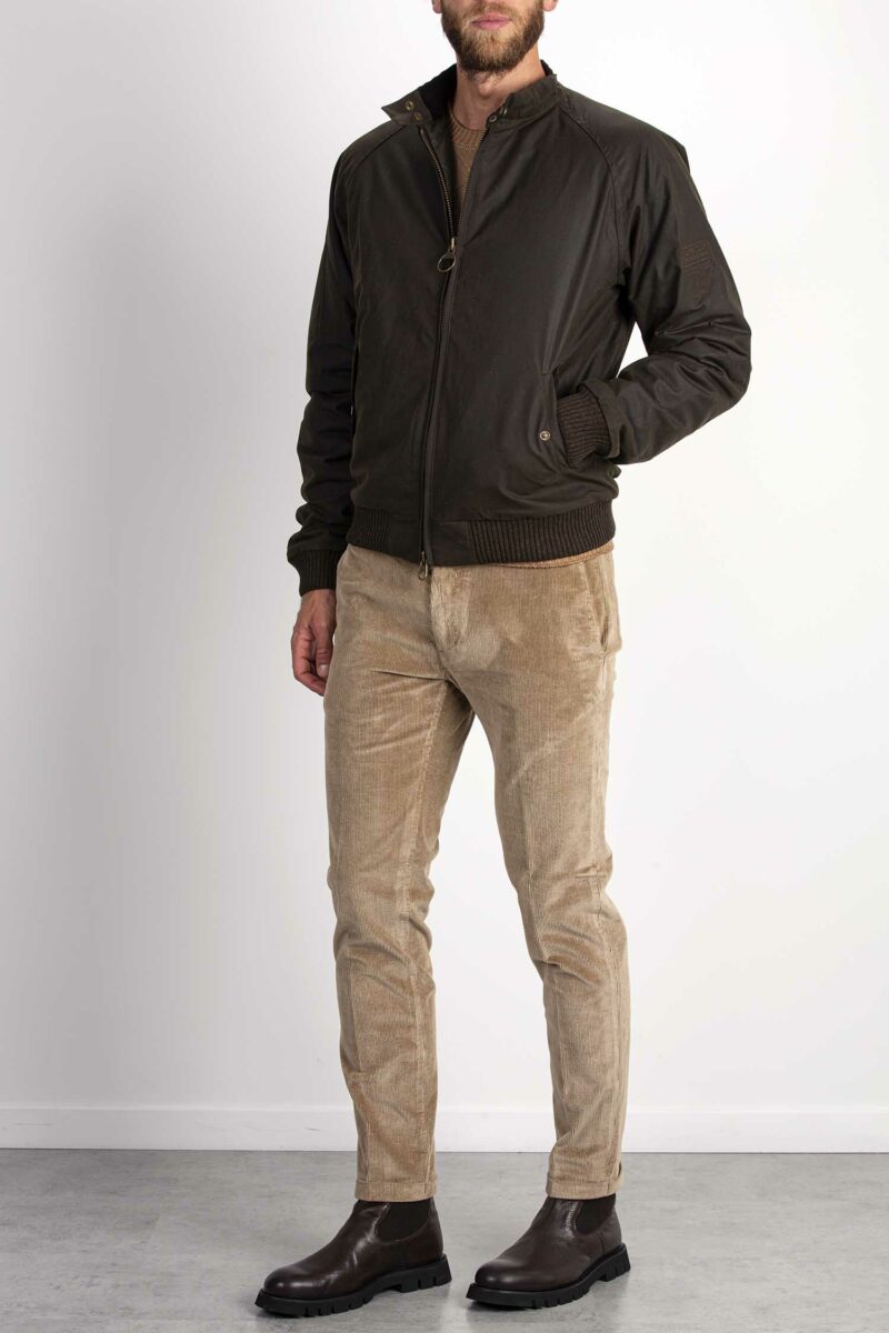 BARBOUR-BOMBER MERCHANT WAX-BBMWX0465A3 OLIVE M