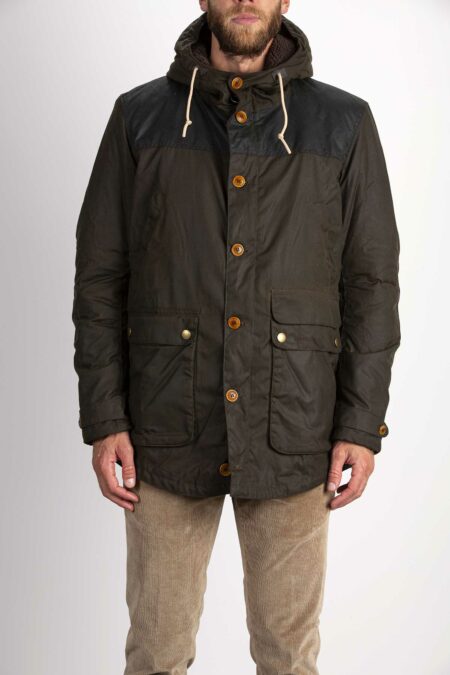 BARBOUR-PARKA GAME WAX-BBMWX0698A3 OLIVE XXL