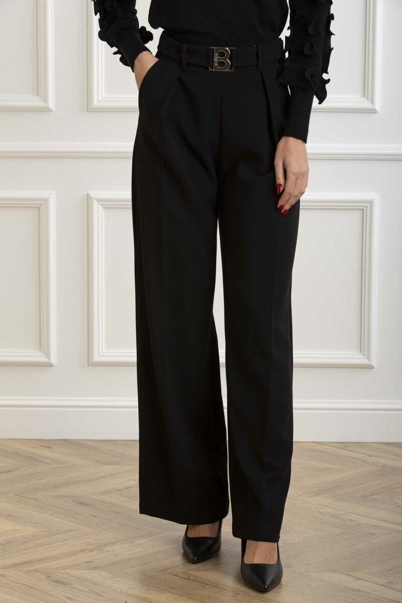 BLUGIRL-PANTALONE PALAZZO-BGRF4062T3190 NERO 38