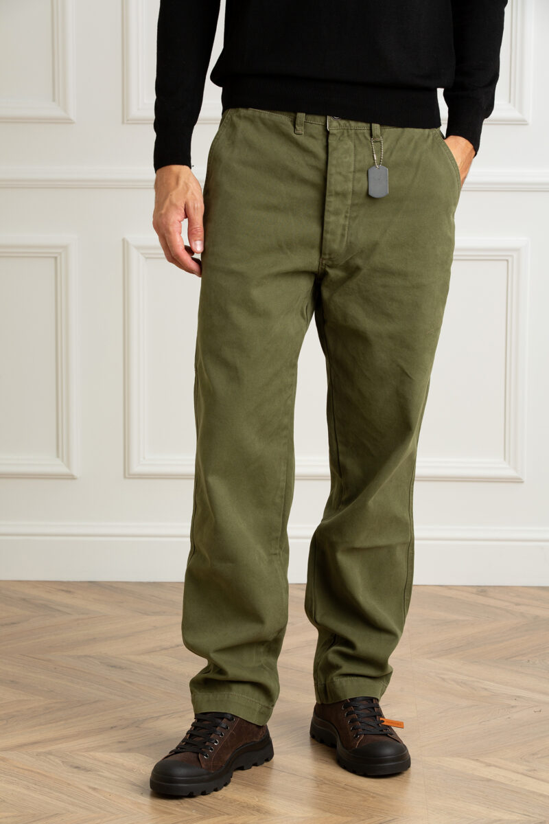 CHESAPEAKE'S-PANTALONE WORK CANVAS-CHELAFONTA4 GREEN 33