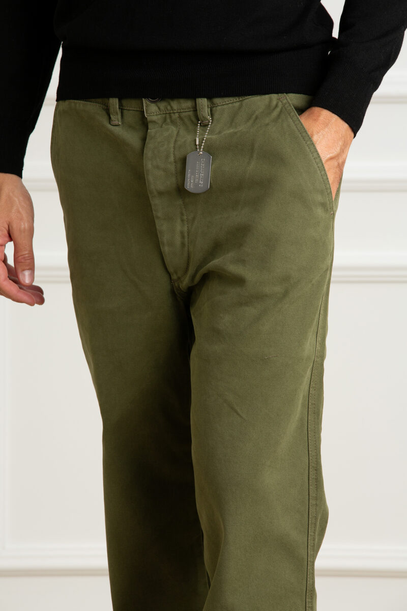 CHESAPEAKE'S-PANTALONE WORK CANVAS-CHELAFONTA4 GREEN 33