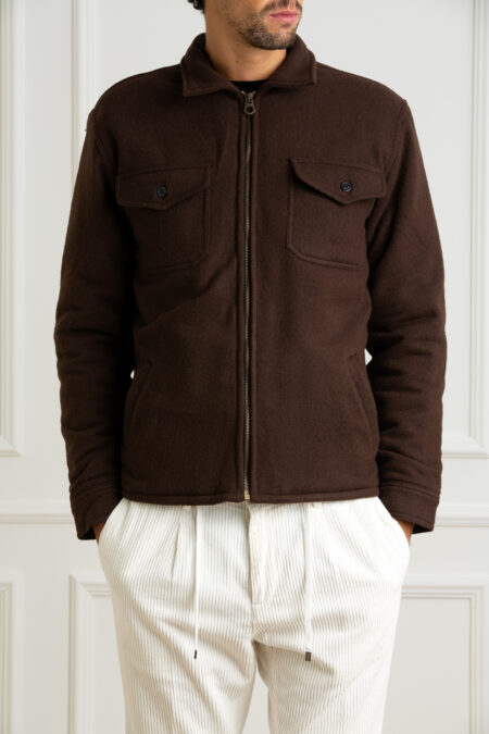 CHESAPEAKE'S-GIUBBINO WOOL ZIP PADDED SOUTHPORT-CHESOUTHPORTA4 BROWN XL