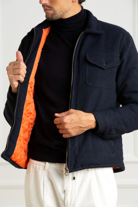 CHESAPEAKE'S-GIUBBINO WOOL ZIP PADDED SOUTHPORT-CHESOUTHPORTA4 NAVY S