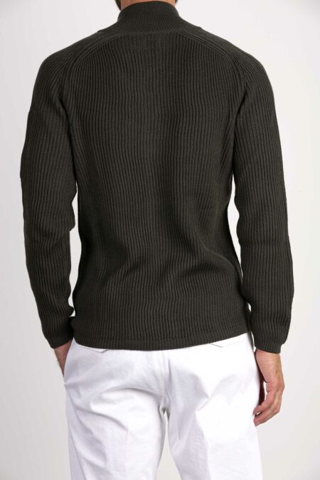 CP COMPANY-MAGLIA CON ZIP RE-WOOL-CPKN268A006595A OLIVA 54