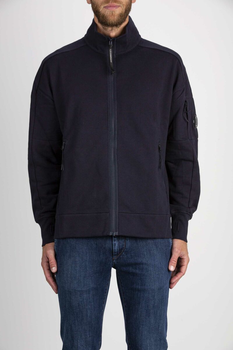 CP COMPANY-FELPA CAPP. DIAGONAL RAISER FLEECE CON ZIP-CPSS061A005086W ECLIPSE XL