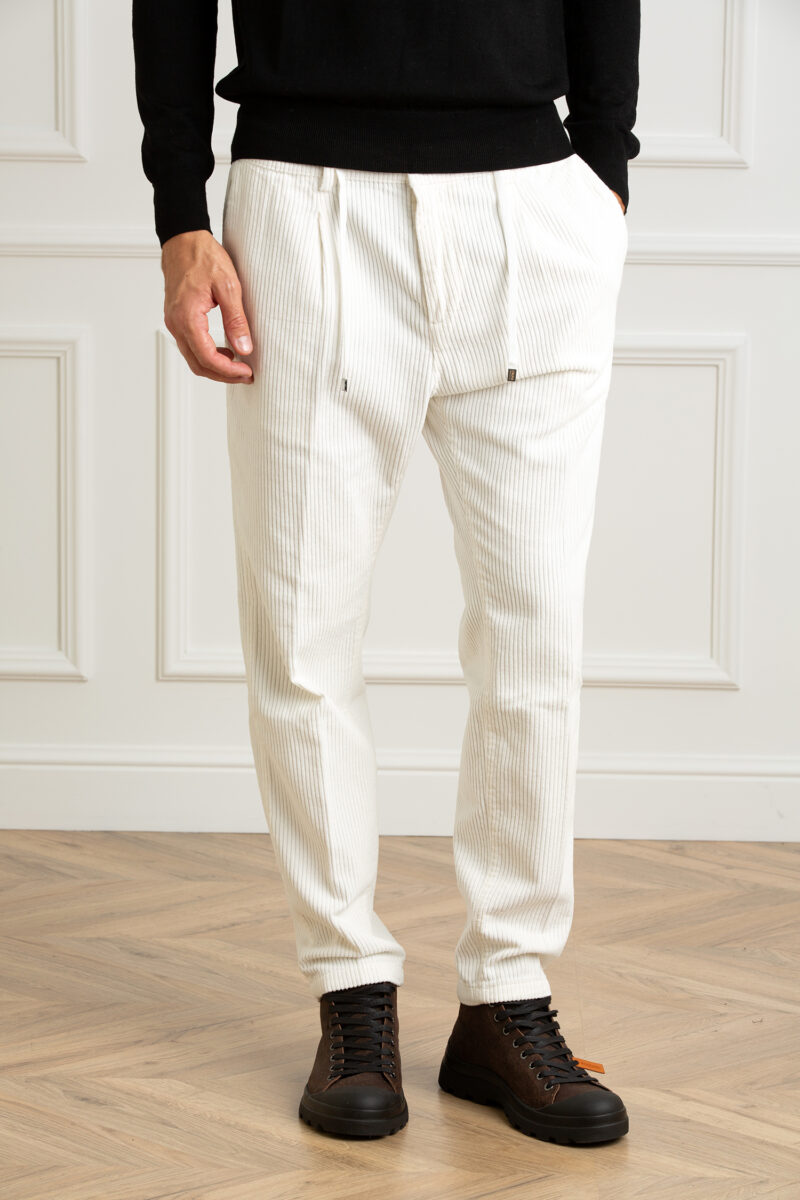 CRUNA-PANTALONE MITTE 1407-CRUMITTE1407 BIANCO 52