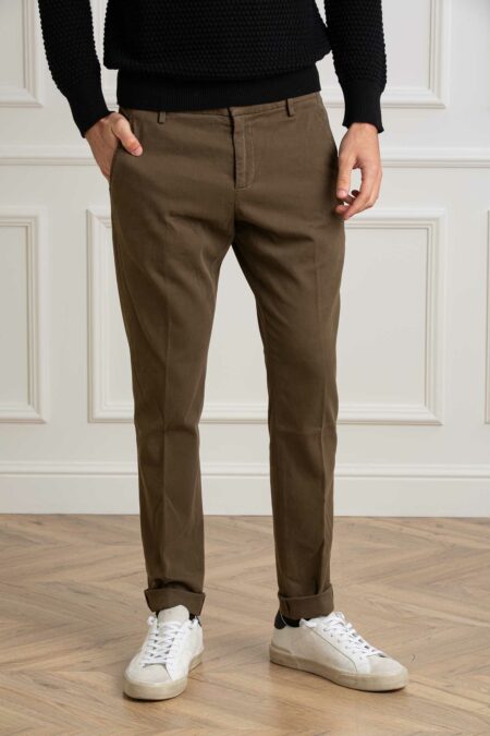 DONDUP-PANTALONE UOMO GAUBERT-DDUP235AS0080A24 TORTORA 38