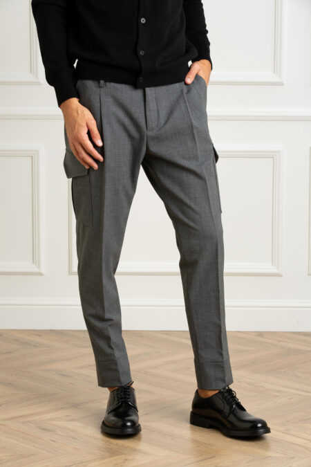 HOSIO-PANTALONE TASCONI-HO24401P40T GRIGIO 50