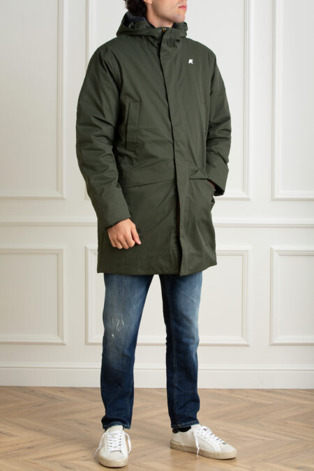 K-WAY-GIUBBINO JARNO TWILL MARMOTTA-KWK8133FW GREEN XL