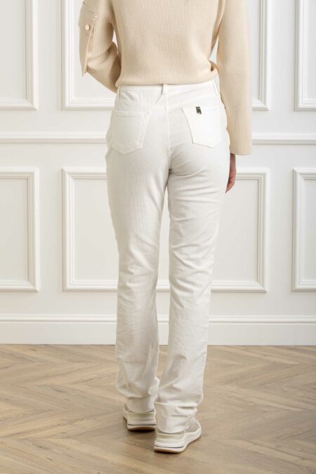 LIU JO-PANT.STRAIGHT H.W. VELLUTO-LJWF4339T4416 BIANCO 29