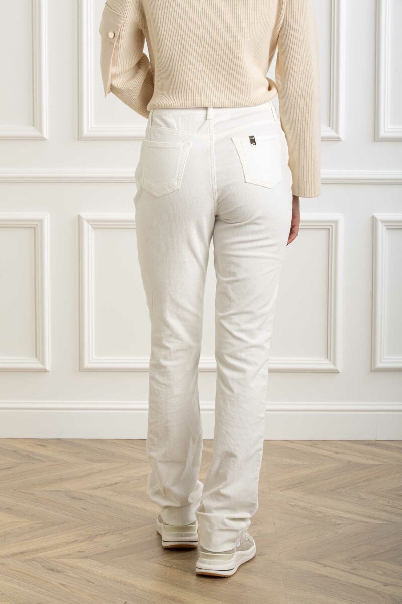 LIU JO-PANT.STRAIGHT H.W. VELLUTO-LJWF4339T4416 BIANCO 29