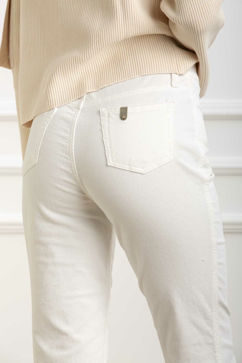 LIU JO-PANT.STRAIGHT H.W. VELLUTO-LJWF4339T4416 BIANCO 29