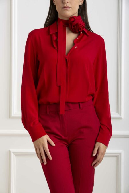 MARELLA-CAMICIA NASTRO-MANASTROA4 ROSSO 44