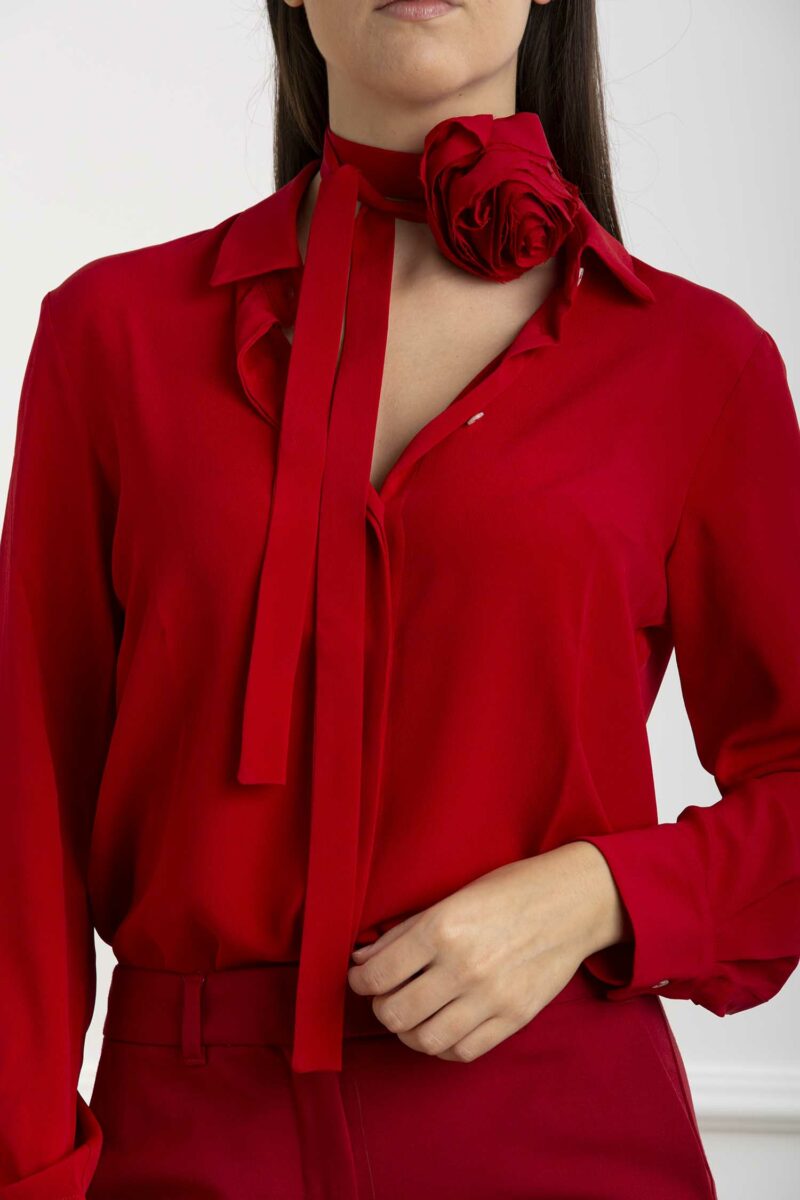 MARELLA-CAMICIA NASTRO-MANASTROA4 ROSSO 44