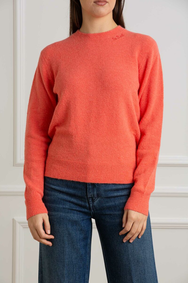 MC2 SAINT BARTH-MAGLIA STRECH HALF NECK SWEATER-MC2SORBONNE PEACH XS