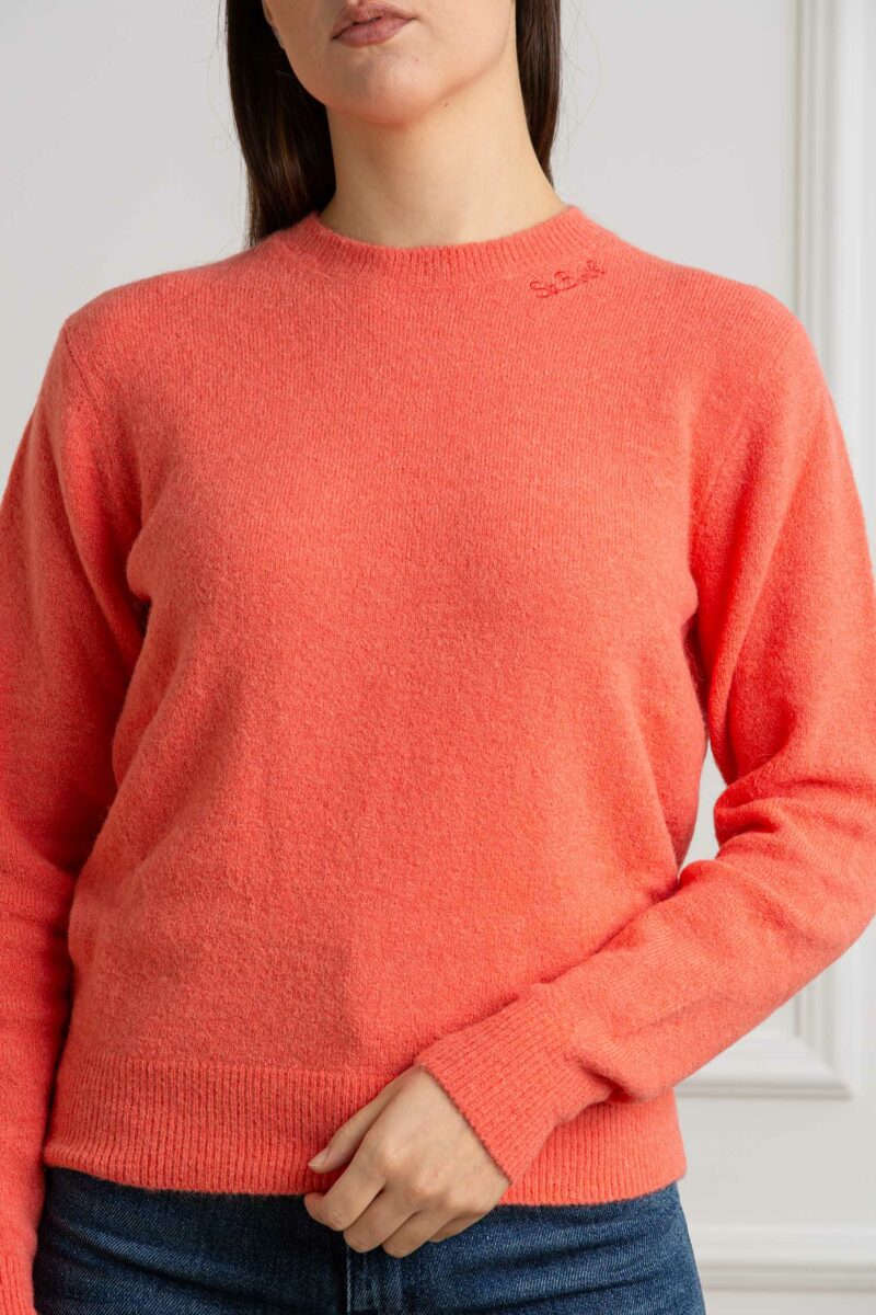 MC2 SAINT BARTH-MAGLIA STRECH HALF NECK SWEATER-MC2SORBONNE PEACH XS