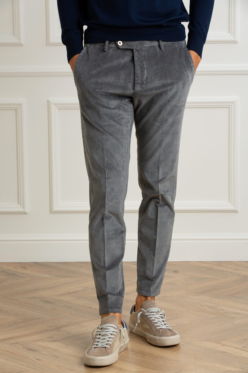 MICHAEL COAL-PANTALONE VELLUTO-MHMCBRAPLS2741F24C GRIGIO 36