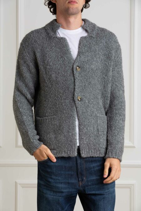 CUSTOMER LOVERS-MAGLIA GIACCA BOUCLE-PRI67958 GRIGIO S